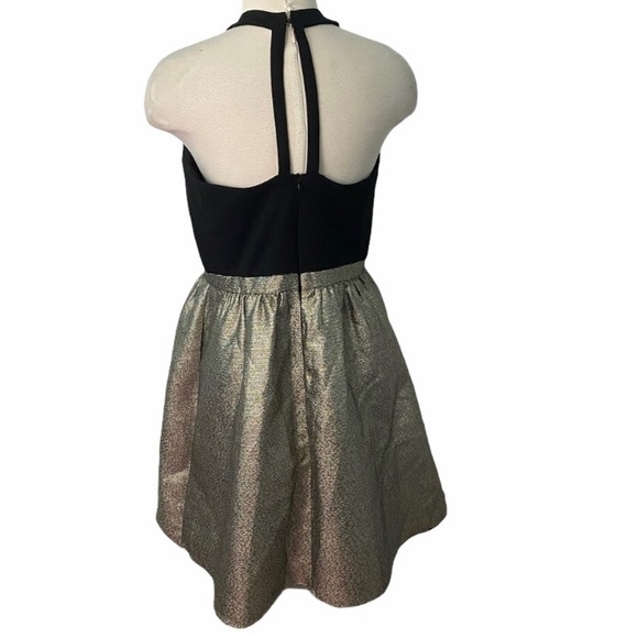 Aidan Mattox black gold dress sz- 14 - Picture 2 of 4